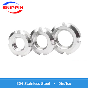 M10 M16 M18 M20 M22 M24 M30 M33-M42 304 thép không gỉ rãnh tròn Nut gb810 mang khóa dừng nhỏ và nắp tròn NUT - Product Image 2