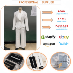 Conjunto de Dos Piezas para <span class=keywords><strong>Mujer</strong></span> J1308, Elegante Traje de Moda con <span class=keywords><strong>Blazer</strong></span> de Manga Larga y Pantalones de Pierna Recta - Product Image 6
