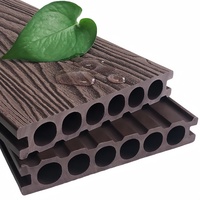 Planches de terrasse WPC en bois composite gaufré gris élégant, faible entretien, installation facile, pour extérieur