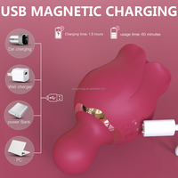 Großhandel USB Wiederaufladbarer IPX7 Wasserdichter Silikon-ABS-Vibrator mit 9 Frequenzen für Frauen – Leistungsstarker Oral-Stimulator mit Zungenleck-Funktion