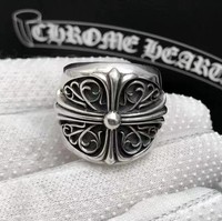 Kluo Xin Bague Unisexe en Cuivre Blanc, Design Croix Punk, Bijou de Couple Audacieux et Intemporel, Esthétique Tendance Instagram