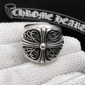 Kluo Xin Bague Unisexe en Cuivre Blanc, Design Croix Punk, Bijou de <span class=keywords><strong>Couple</strong></span> Audacieux et Intemporel, Esthétique Tendance Instagram - Product Image 6