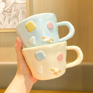 High Quality Wholesale Eco-friendly Stoneware Ceramic Coffee Mug with Cartoon Pattern Food Safe & Reusable Tapered Design - Product Image 1
