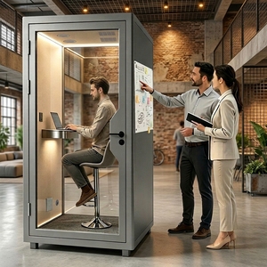 Cabine Acustiche per Ufficio, Postazioni di Lavoro Insonorizzate, Cabine Telefoniche Fonoassorbenti, Sale Riunioni Temporanee Singole, Pod Silenziosi - Product Image 1