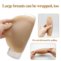 Recién llegado busto grande Invisible levantamiento de senos sin espalda sin tirantes cubiertas de silicona para pezones impermeable de talla grande taza de estilo diario