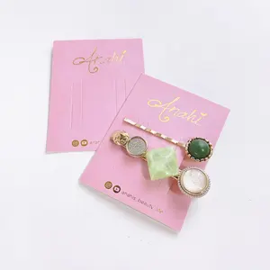 Cheap custom printed necklace earring cards hair bow clip hair accessories display card