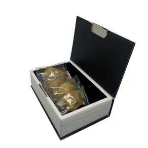 新しいスタイルのファッションブック形状デザインクッキー包装折り畳みファンシー配送紙箱