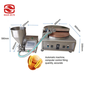 Neue HANZUN Vollautomatische 220V Japanische Pfannkuchenmaschine für Bäckereien Dorayaki 304 Edelstahl Hohe Kapazität 100-300 Stück/Std - Product Image 3