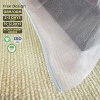 Sac de shopping en organza écologique personnalisé avec logo pour femme, pochette mignonne en tissu polyester transparent avec étiquette tissée