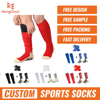 Vente Chaude Protège-Tibias de Football au Design Moderne Coussinets de Mollet Antidérapants Ensemble Chaussettes Solution Graphique Modèle 3D Équipement de Protection pour Football