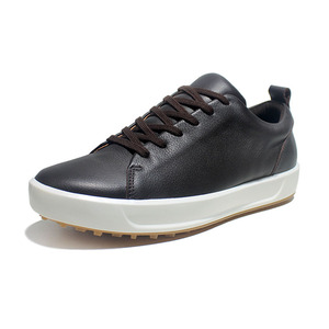 Chaussures de marche imperméables en cuir de vache pour hommes, baskets décontractées à semelle à pointes, chaussures de golf à lacets, hiver - Product Image 1