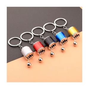 2024 Hot Sale Car Speed Gearbox Gear Head Keychain Lever Metal <b>Key</b> <b>Ring</b> Car Refitting Metal Pendant Creative Keychain - Product Image 1