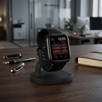 Reloj Inteligente Unisex Cuadrado con Logotipo Personalizado de Fábrica, Pantalla TFT, Monitor de Frecuencia Cardíaca, Presión Arterial, SpO2, Resistente al Agua IP65, Contesta Llamadas, Venta al Por Mayor