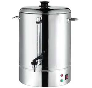 Dasar Baja Seri 25L Stainless Steel Single Lapisan Air Boiler Air Guci dengan Logam Tekan