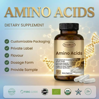 Complément d'acides aminés Healthife OEM sous marque privée : Capsules de L-Thréonine, L-Leucine, L-Arginine, L-Lysine