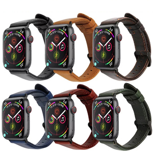 Conception populaire Crazy Horse de haute qualité pour <span class=keywords><strong>Apple</strong></span> <span class=keywords><strong>Watch</strong></span> série <span class=keywords><strong>8</strong></span> <span class=keywords><strong>bracelet</strong></span> en <span class=keywords><strong>cuir</strong></span> véritable - Product Image 6