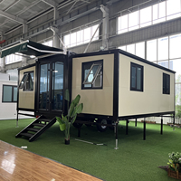 Vente directe d'usine Site personnalisé Emballage plat de luxe modulaire professionnel Maison en conteneur extensible mobile moderne