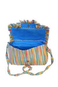 กระเป๋าคลัทช์ผ้าฝ้ายสไตล์โบฮีเมียนสำหรับผู้หญิงอินเดีย ทำด้วยมือ ประดับลูกปัด  จุของได้เยอะ เหมาะสำหรับงานกลางคืน ช้อปปิ้ง สะพายไหล่ - Product Image 4