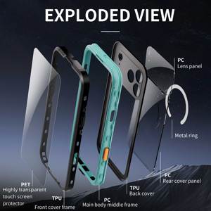 <span class=keywords><strong>Coque</strong></span> de téléphone magnétique <span class=keywords><strong>transparente</strong></span> à points rouges Redpepper, résistante aux chocs et étanche, pour <span class=keywords><strong>Apple</strong></span> iPhone 16 Pro, iPhone 16 Pro Max, iPhone 16 Plus - Product Image 2