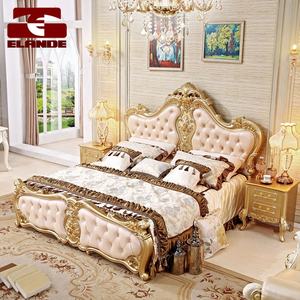 Lit double en cuir <span class=keywords><strong>champagne</strong></span> or <span class=keywords><strong>de</strong></span> style européen 1.8m, lit <span class=keywords><strong>de</strong></span> mariage <span class=keywords><strong>de</strong></span> princesse, <span class=keywords><strong>de</strong></span> luxe pour villa royal ou king size - Product Image 5