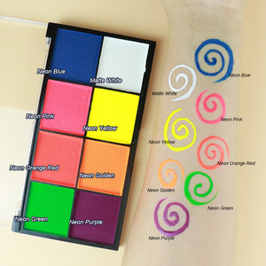 Conjunto de delineador de Ojos de neón Pastel brillante de alta calidad, paleta UV activada por agua para maquillaje de ojos, paleta de delineador de ojos Popular - Product Image 4