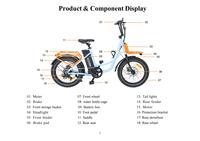 Hidoes C6 Varios repuestos de reparación Accesorios para Hidoes Motor Display Controller Cargador Hidoes Piezas de bicicleta eléctrica