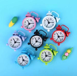 Logo personalizzato numero rotondo Desktop decorazione della casa colorato Mini 40mm piccola sveglia in metallo per regali per bambini studenti - Product Image 6