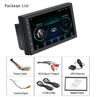 Autoradio universel 2 DIN avec écran IPS 7 pouces, processeur 4 cœurs, GPS, amplificateur et lecteur DVD