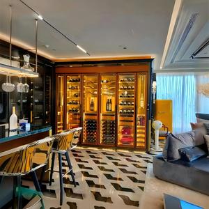 Refrigerador de Vino de Diseño Contemporáneo y Moderno para Sala de Estar de Hotel o Villa, Vinoteca, Cantina, Cámara de Vino - Product Image 3