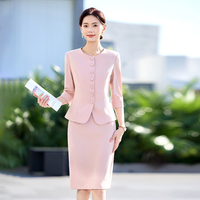Nouvelle Collection Printemps-Été 2025 : Tailleur Professionnel Haut de Gamme pour Femme avec Manches Courtes – Robe de Travail Chic