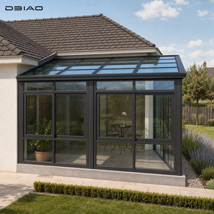 Verrière en aluminium sur mesure avec verre trempé, solaire, isolée 4 saisons, pour villa, patio, balcon, jardin - Product Image 1