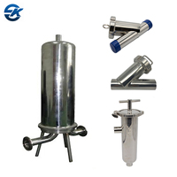 Filtre de canalisation de fluide hygiénique lait acier inoxydable 304 316L coudé de Type Y filtre à trois pinces sanitaires