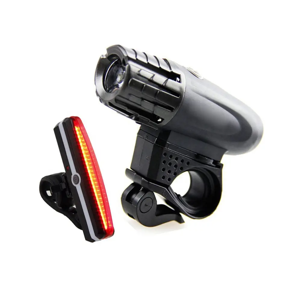 Wholesale Bike Lights Front and Back Rechargeable Bike Light Set Super Bright Front Headlight and Rear LED Bicycle Light parts
