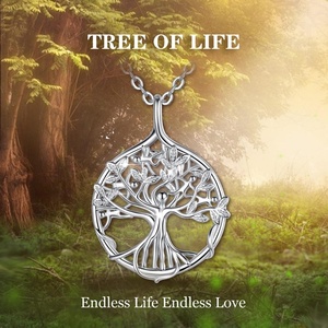 Venta al por mayor de Plata de Ley 925 joyería de mujer de la familia encantos <span class=keywords><strong>del</strong></span> árbol de la vida COLLAR COLGANTE - Product Image 3