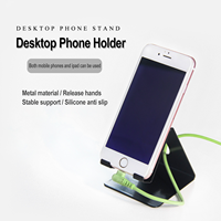 Support de téléphone portable portable en métal pour bureau, support de téléphone de bureau en alliage d'aluminium de haute qualité