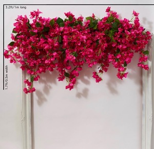 Venta al por mayor de tallo largo buganvillas plantas seda color artificial buganvillas de seda floral buganvillas para pared de flores - Product Image 1