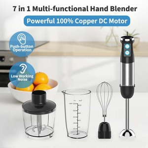 Batidora de mano de 500W de inmersión eléctrica de 12 velocidades potente de acero inoxidable brillante al por mayor para bebé, niños, <span class=keywords><strong>casa</strong></span>, mezclador de alimentos - Product Image 2