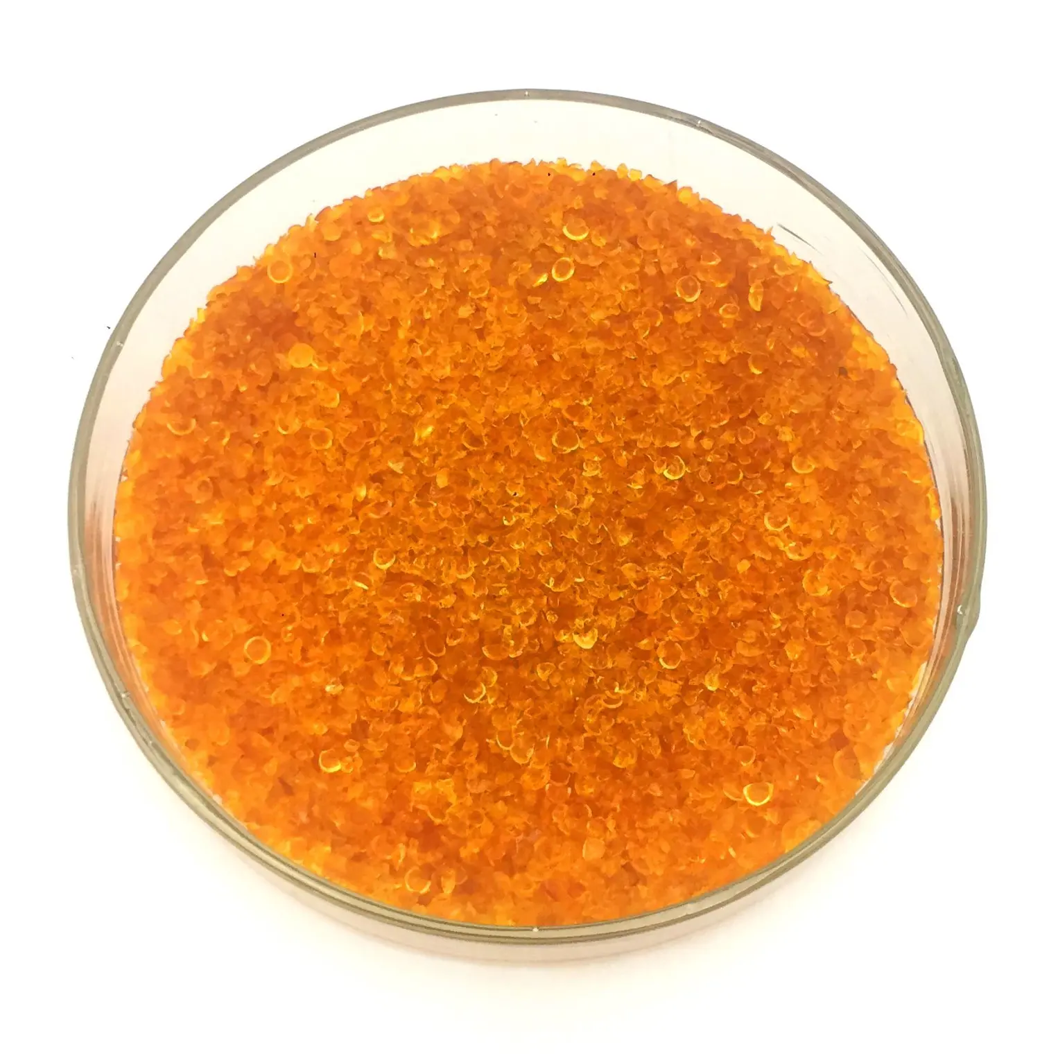 Perline di gel di silice disseccante per gel di silice granulare arancione che cambia colore per l'asciugatura dell'aria