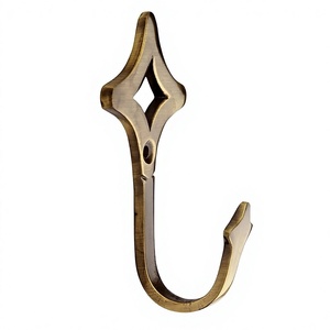Juego de 4 Ganchos de Pared de Latón Vintage, Forma Poligonal, Resistentes al Óxido, para Colgar Abrigos en Puerta o Pared - Product Image 3