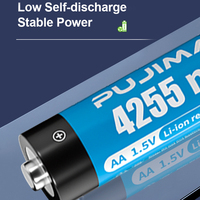 Batería Recargable de Iones de Litio AA de 1.5V y Larga Duración, 2713mAh, Cilíndrica, para Juegos y Hogar, Venta al por Mayor de Fábrica PUJIMAX