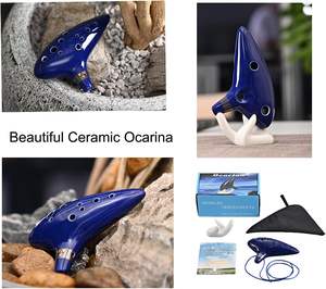 Zelda's Legend Ocarina <span class=keywords><strong>de</strong></span> cerámica <span class=keywords><strong>de</strong></span> 12 Agujeros al por mayor para principiantes con Cancionero y soporte <span class=keywords><strong>de</strong></span> exhibición con - Product Image 6