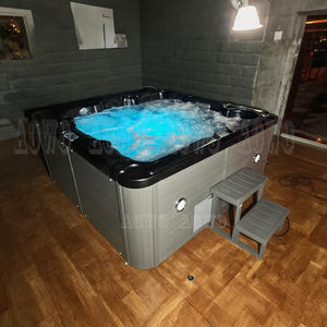 Jacuzzi Exterior AOWO con 88 Jets, Calentador <span class=keywords><strong>de</strong></span> Piscina, Sistema Balboa, Agua Caliente y <span class=keywords><strong>Columna</strong></span> <span class=keywords><strong>de</strong></span> Agua con Fuente <span class=keywords><strong>de</strong></span> Olas para Jardín - Product Image 1
