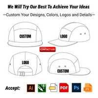 Topi Lari 5 Panel Bernapas, Cepat Kering, Topi Olahraga Berjaring, Topi Performa, Dapat Disesuaikan, Ringan untuk Maraton, Hiking, dan Berkemah