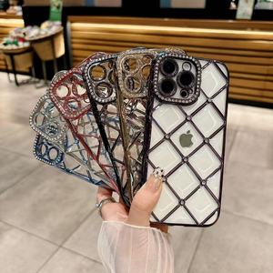 Electroplated ba chiều kim cương Rhinestone Ống kính phù hợp cho iPhone 17 Promax điện thoại di động Trường hợp chống-mùa thu TPU vỏ mềm - Product Image 2