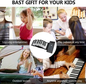 Cuộn lên Đàn Piano silicon cuộn lên Đàn Piano cho trẻ em nhạc cụ gấp mềm điện tử Organ đàn piano bàn phím - Product Image 6