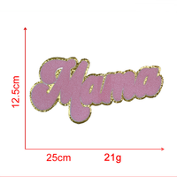 Gros Broderie Paillettes Fête Des Mères Chenille Patch Mama Mon Logo Chenille Patches pour Vêtements