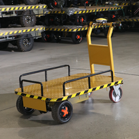 Carretilla Eléctrica Industrial de Plataforma Pesada con 4 Ruedas, Carro de Batería de 1 Tonelada, Carro de Transporte de Plataforma Plana, Compatible con OEM
