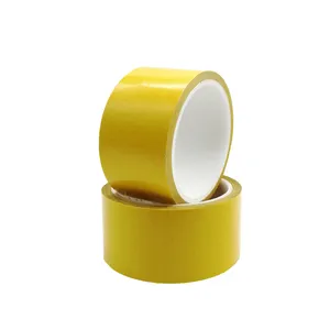 무료 샘플 저렴한 가격 화이트 접착제 노란색 표면 PET 양면 테이프