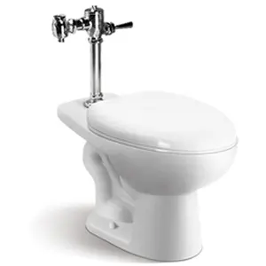 Hotel use sanitary ware manual hand flush siphonic two piece toilet