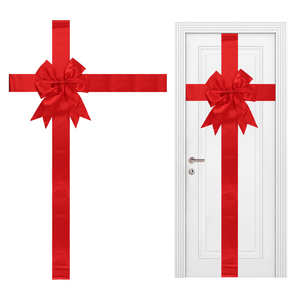 Fiocco Natalizio Personalizzato Grande per <span class=keywords><strong>Porta</strong></span> d'Ingresso, Fiocco per <span class=keywords><strong>Porta</strong></span> dell'Armadio, Fiocco Regolabile per Porte Natalizie <span class=keywords><strong>con</strong></span> Fibbia - Product Image 1